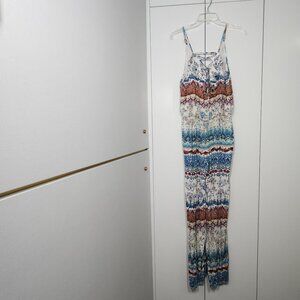 Boston Proper Boho-Chic Wide Leg Jumpsuit with Pockets Women's Size 10